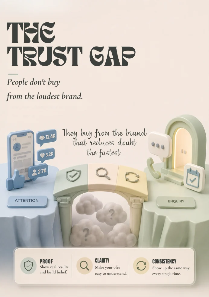 Trust Gap page from The Silent No workbook